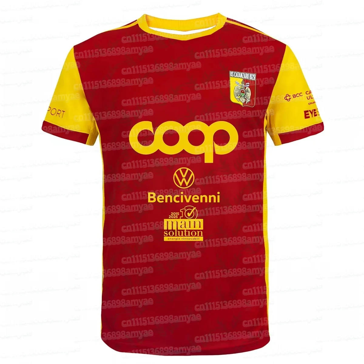 Neues 26 Catanzaro Fußball-Matchtrikot T-Shirt Italienisches Herren-Fußball-Schnelltrocknungs-Trikot T-Shirt Speziell für Familien – Detail 5