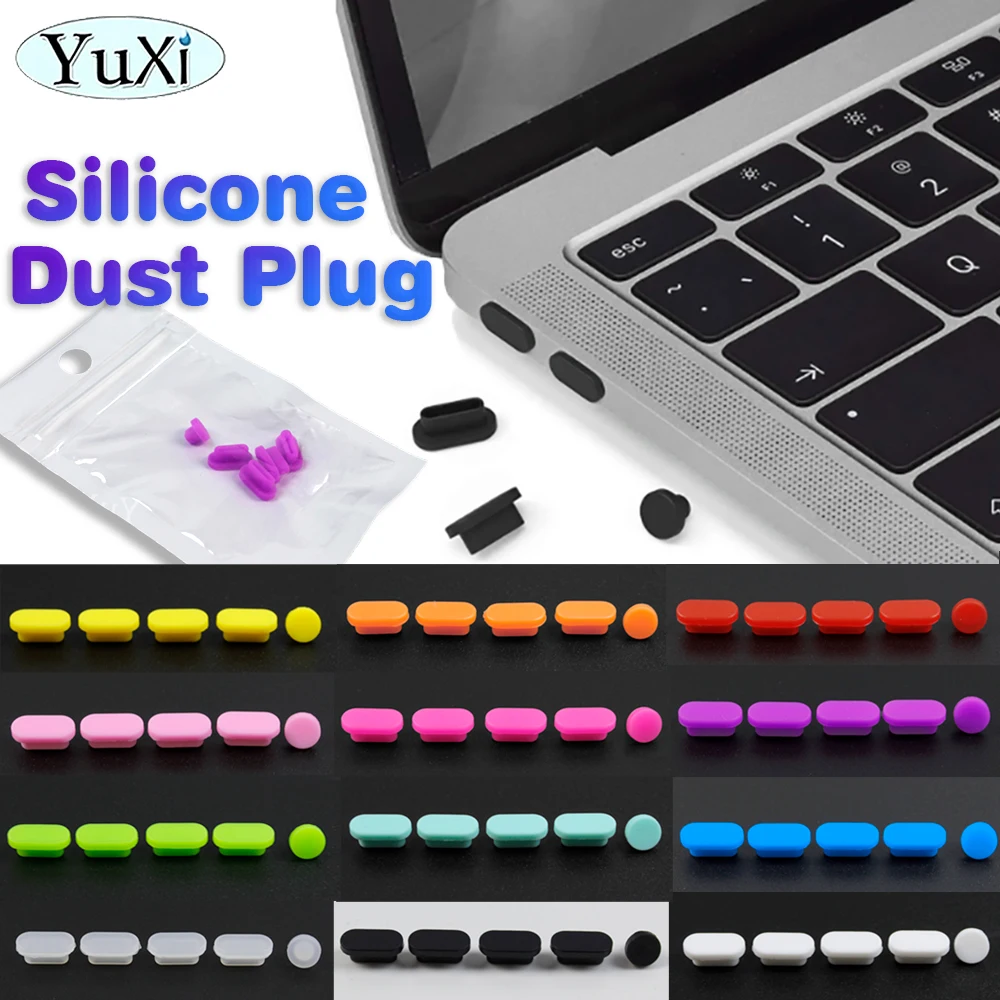 1Set Dust-plug USB Ports Silicone Anti-Dust Plug For Macbook New Air 13 2020 Touch Bar for Pro 12 Retina for New Pro 16 A1932