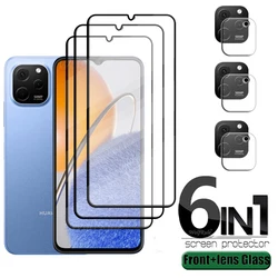 6-in-1 For Huawei Nova Y61 Glass For Huawei Nova Y61 Full Cover Glue 9H HD Screen Protector For Huawei Nova Y61 Y 61 Len Glass