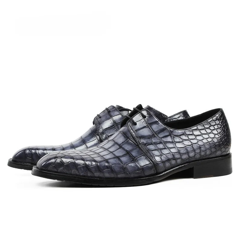 Crocodile Leather Men dress shoes Men's Leather Shoes - Durable, Comfortable, Breathable & Stylish