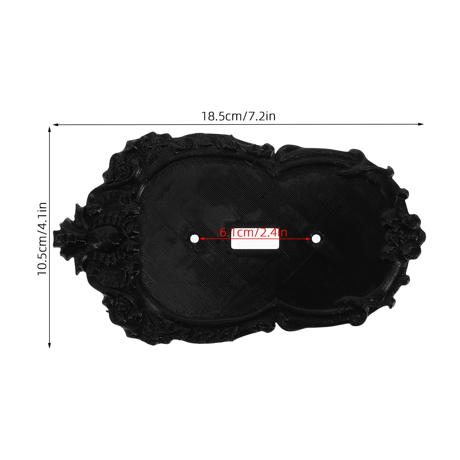 Matte Black Vintage Toggle Light Switch Cover Plate Baroque Gothic Wall Switch Plate Retro Socket Wallplate Bedroom Bathroom