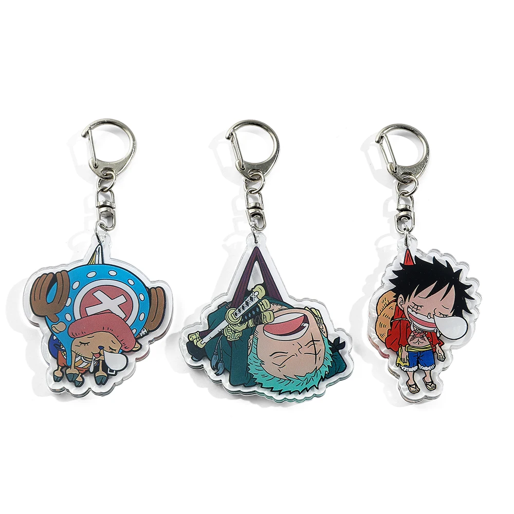 Anime Keychains Luffy, Zoro, Chopper Acrylic Keychains, Peripheral Bag Key Accessories, Gift Accessories