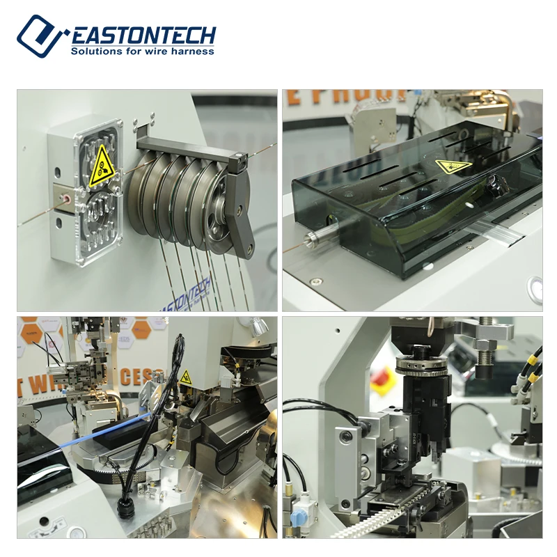 EW-8075 Servo Máquina de crimpagem de cabos totalmente automática de cabeça dupla (0,3-16 mm2/AWG9-23)