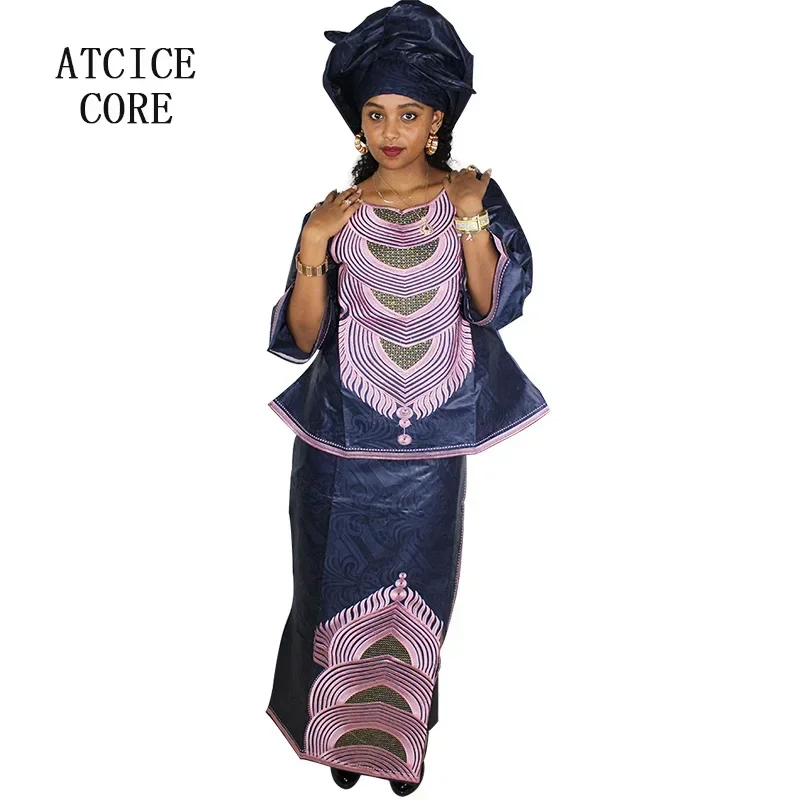 African Dresses For Women Dashiki  Dresses Bazin Riche Traditional African Clothing Long Sleeve For Ladies