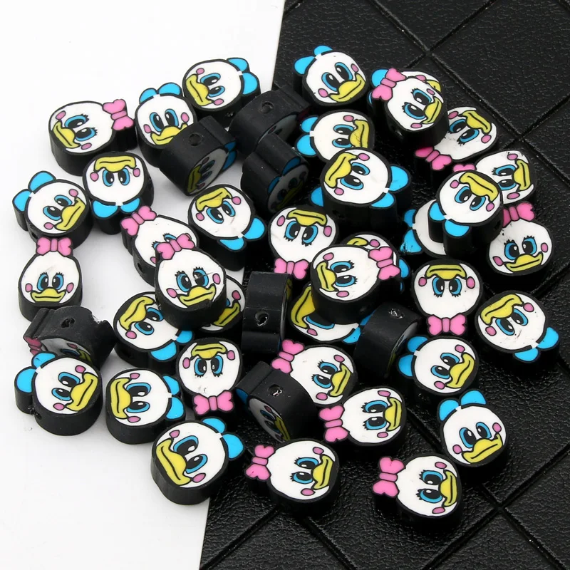 20/50/100pcs Cartoon Animal Polymer Clay Beads perline distanziali allentate fatte a mano per gioielli che fanno accessori per collana braccialetto