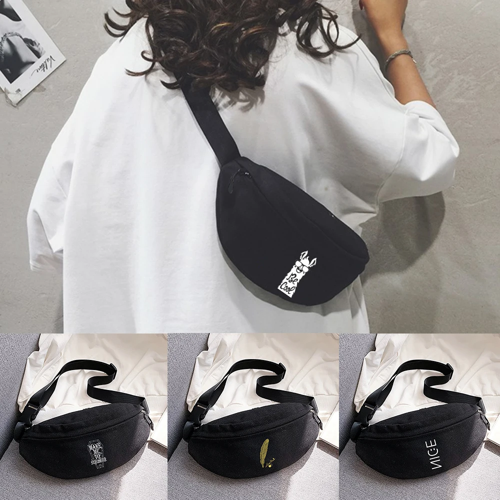 

Waist Packs Commute Crossbody Bag White Picture Pattern Outdoor Activities Waist Bags Men Phone Bag Minimalist Storage Pocket