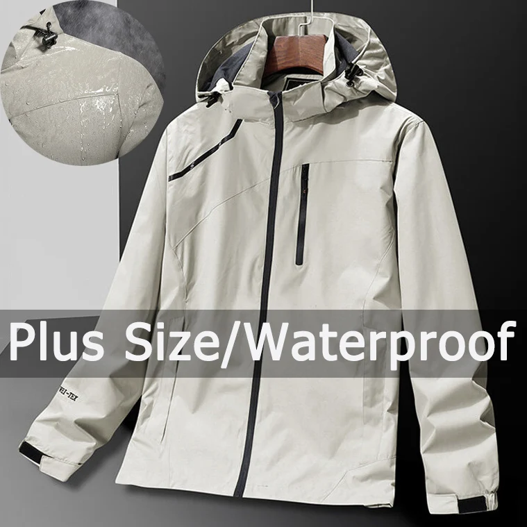 

Waterproof Jacket Outdoor Windbreaker Men Coat Plus Size 45-130kg 6XL 7XL Big Size Men Clothing Jaqueta Masculina 점퍼 남자 Veste