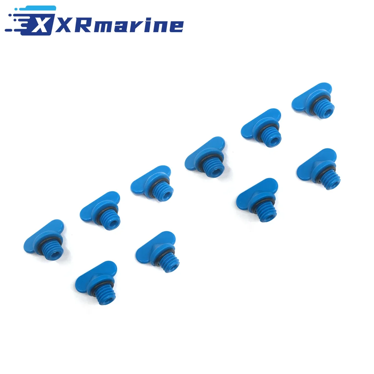 10Pack Exhaust Manifold Water Drain Blue Plug For MerCruiser 22-806608A1 22-806608A02 8M2000874 image 3