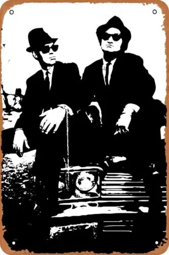 

Металлическая табличка с изображением группы The Blues Brothers, алюминиевая, для декора стен, подарки - алюминий