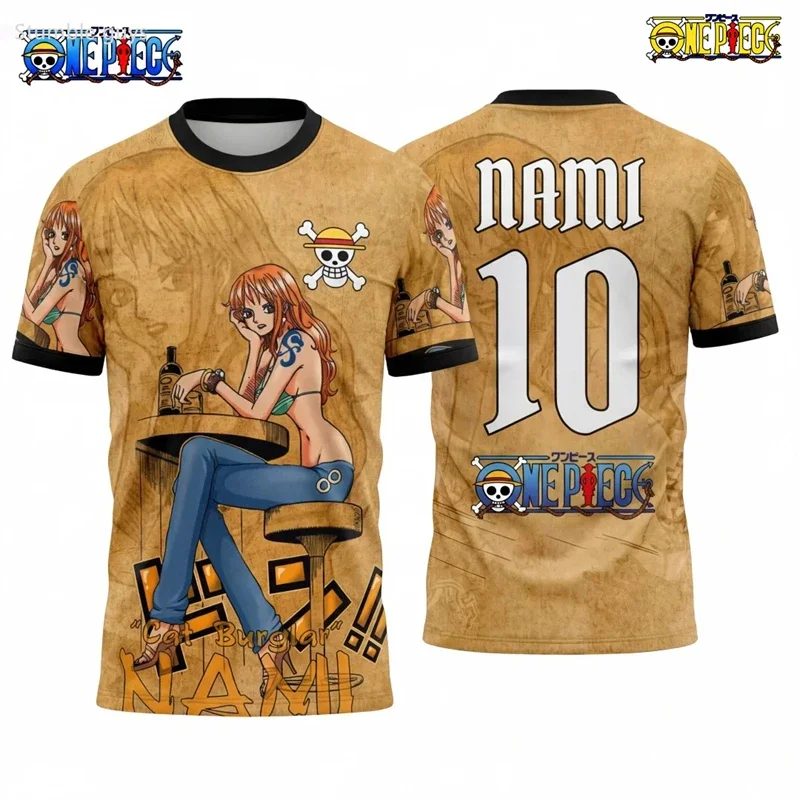 Children One Piece T-Shirt Robin Devil Fruit Print Summer Casual Boys Clothes Girls Short Sleeve Men Jersey
