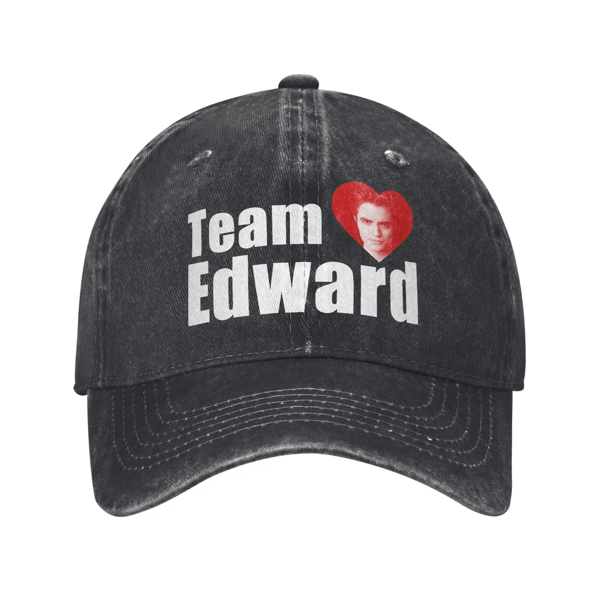 Twilight Movie Team Edward Men Women Baseball Cap  Distressed Denim Caps Hat Classic Outdoor Running Golf Soft Sun Cap
