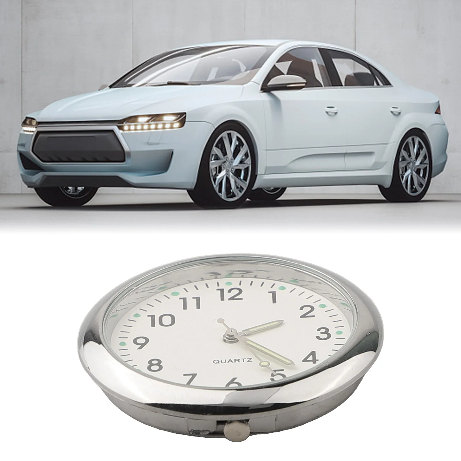 Clock For Vehicle Interior Clock Car Interior Decoration Black Practical And Reliable Quick Installation Wear-Resistant Design
