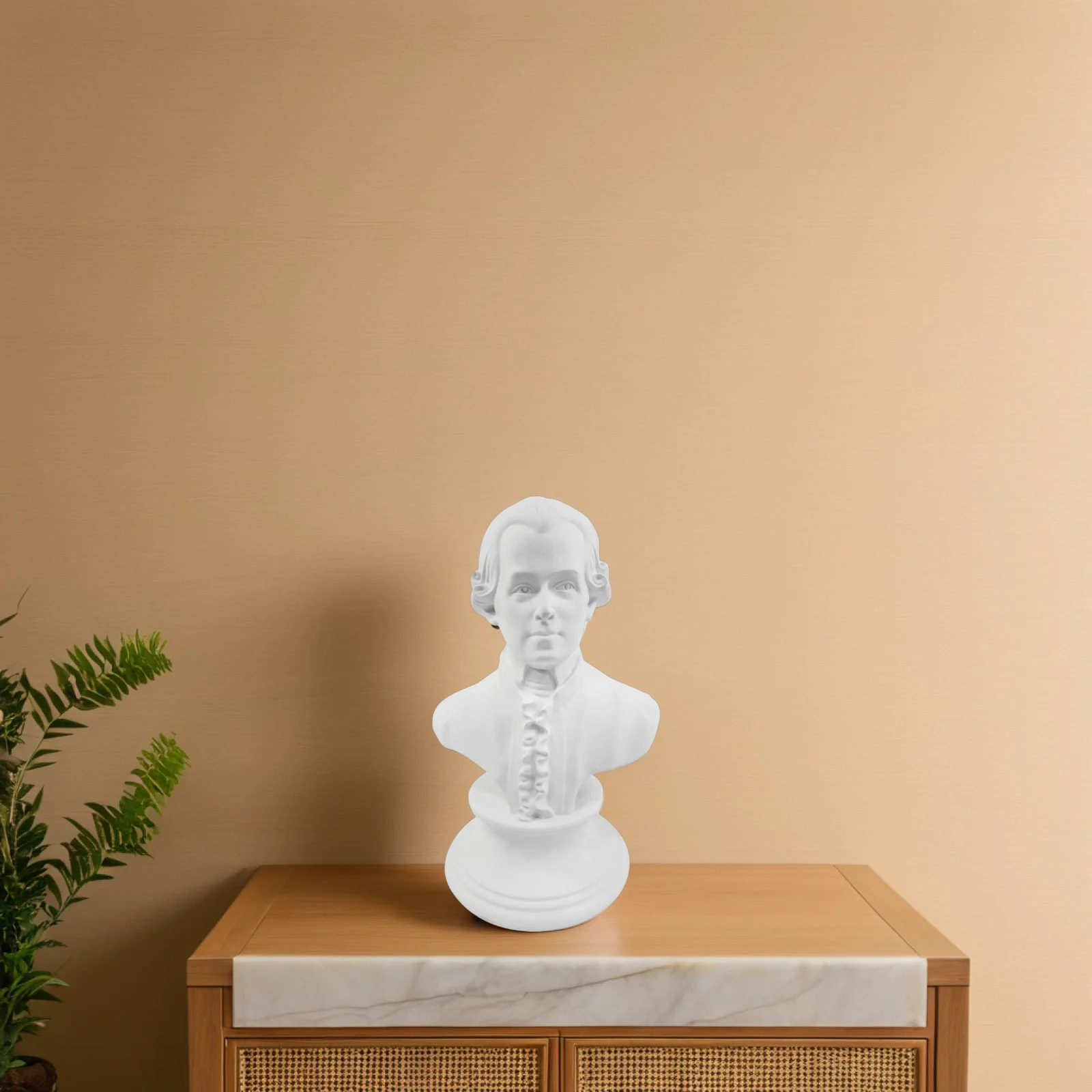 

Bust Statue Resin Detailed Classic European Style Tabletop Decoration for Study Room Hallway Resin Figurine
