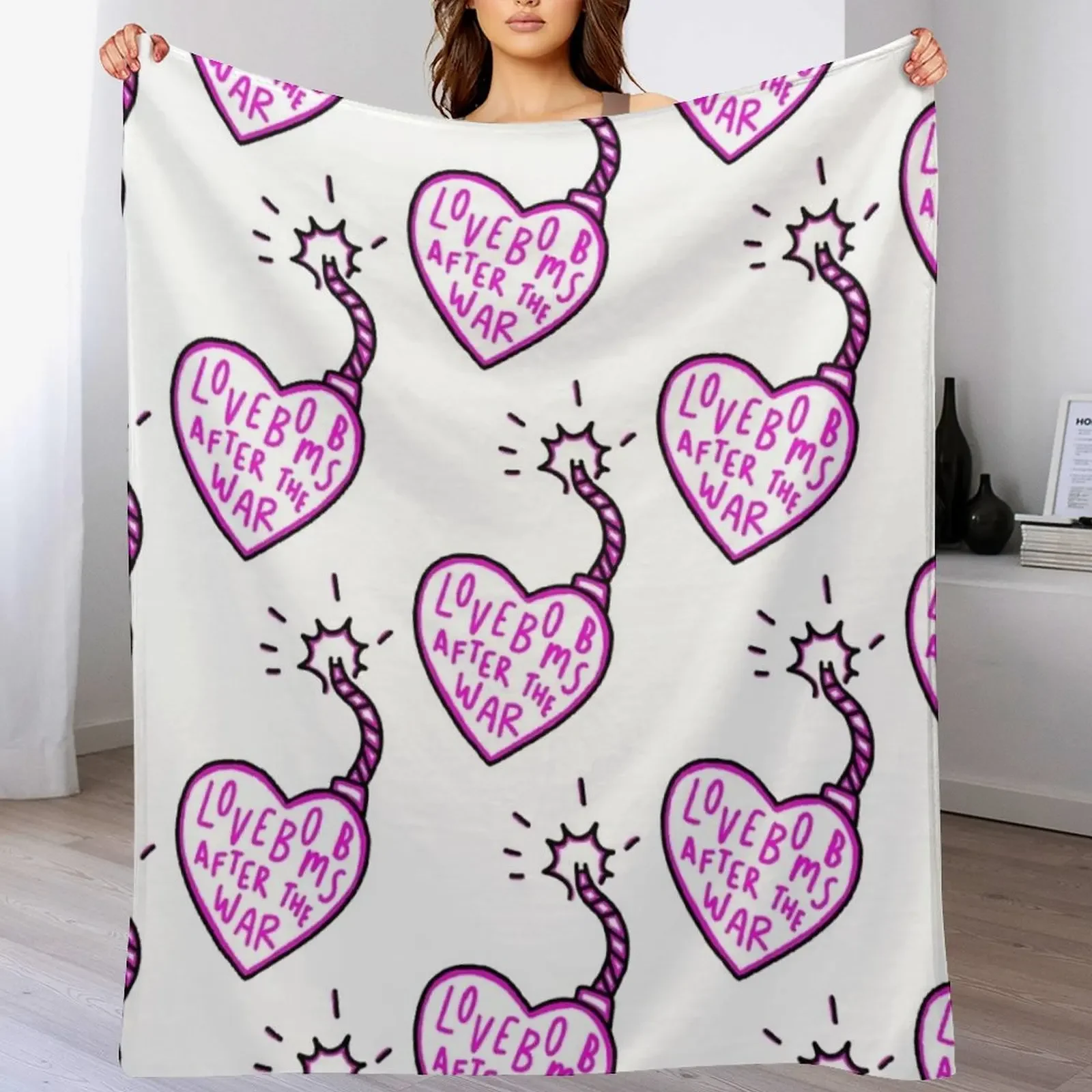 

Lovebomb Nessa Barrett Throw Blanket funny gift Beach for winter Summer Blankets