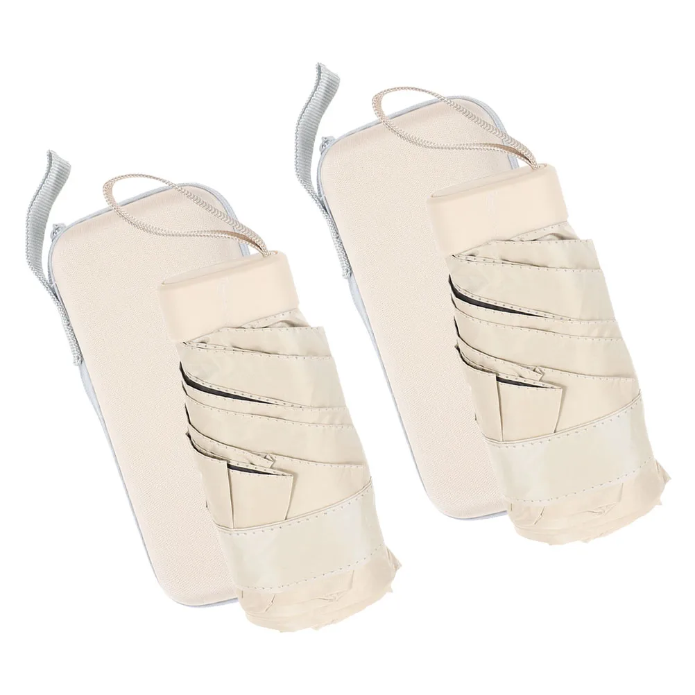 

Mini Umbrellas Small Travel Sunglasses Compact Folding Personal Fiber Portable Uv