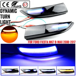 Car LED Dynamic Turn Signal Light Rearview Mirror Light Blinker for Ford Fiesta MK6 VI/UK MK7 2008-2017 B-Max