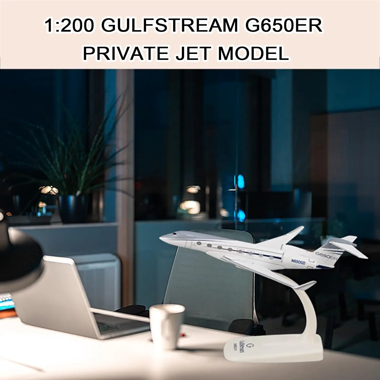 

Gulfstream G650ER масштаб 1:200 литой металлический бизнес-реактивный реактив G-650 Реплика модели самолета Коллекционный дисплей премиум-класса