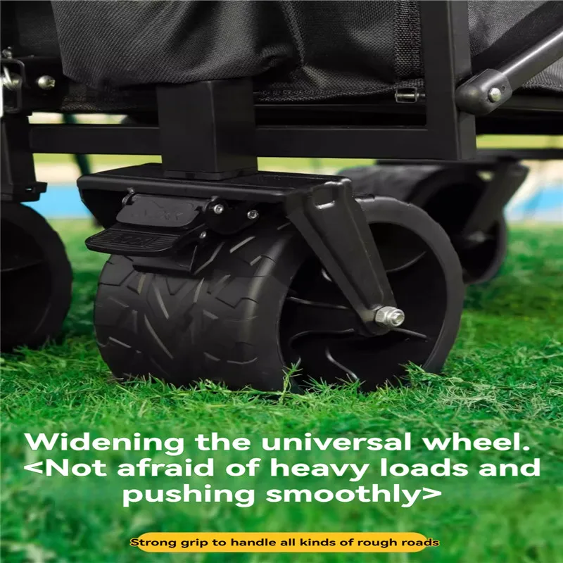 Comodo veicolo da campeggio per esterni con ruote fuoristrada facili e senza sforzo carrello della spesa carrello da pesca per picnic capacità 150 litri