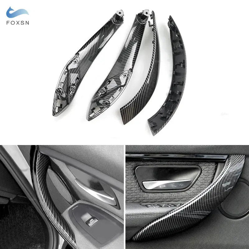 

For BMW 3 4 Series F30 F31 F32 F34 F36 F80 F82 F83 Car Interior Front Door Handle Pull Cover ABS Carbon Texture Trim Protective