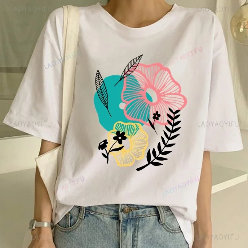 Fashionable Simple Style Women's Shirt, Suitable for Women's Daily Shopping Casual Clothing, Spring and Summer Top Loose T-shirt