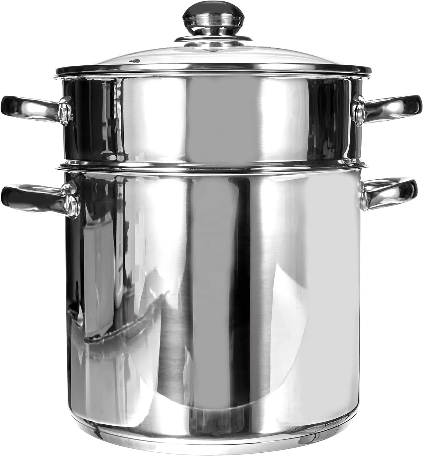 

New Kitchenware 3 Pcs Straight Shape Induction Bottom Cookware Stainless Steel Cookware Couscous Pot Cookware Set