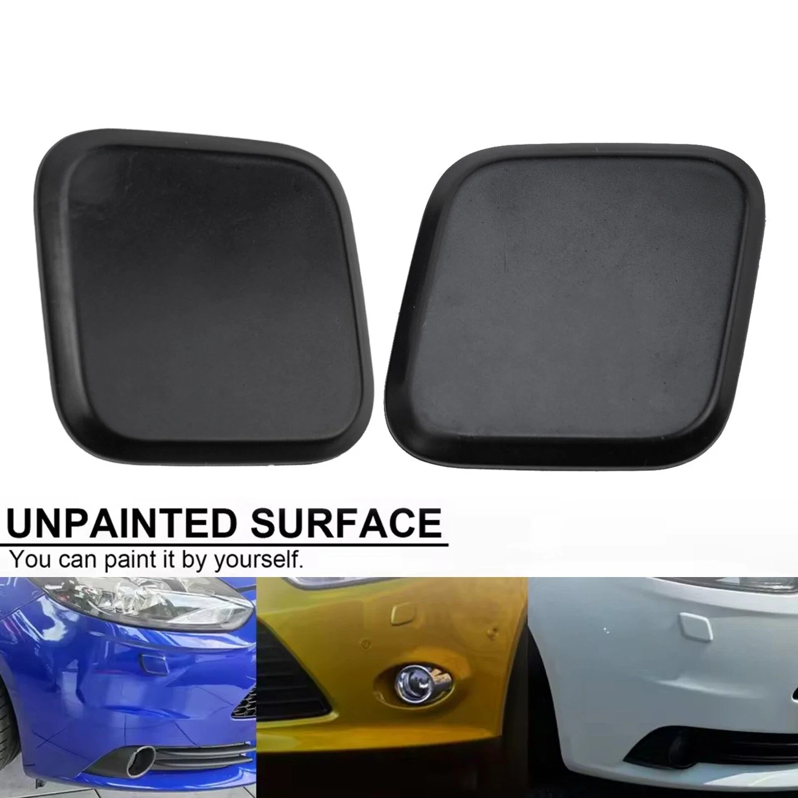 

A Pair Left Right Headlight Washer Nozzle Jet Cover Cap For Ford Focus 2015-2018 UK Car Lights Accessories