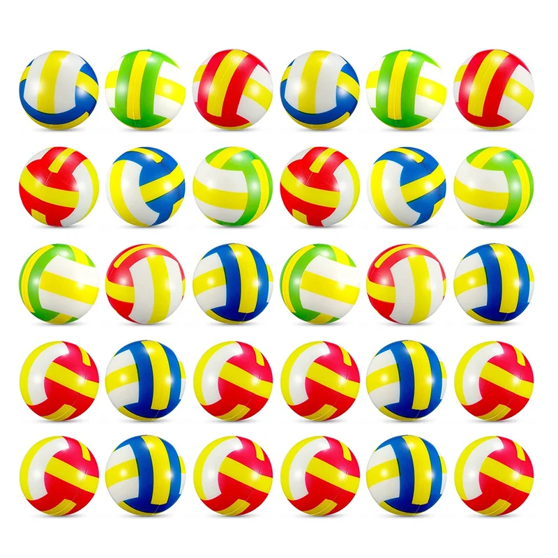 

30Pcs Mini Volleyball Stress Balls 2.36 Inch Sports Balls Mini Volleyball Toys for Children for Stress Relief, Toys