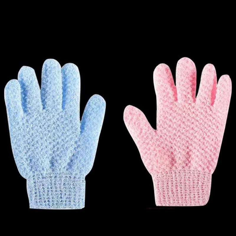 2 Stuks Douche Handschoenen Huid Exfoliatie Body Massage Spons Douche Scrubber Terug Scrub Hydraterende Spa Benodigdheden