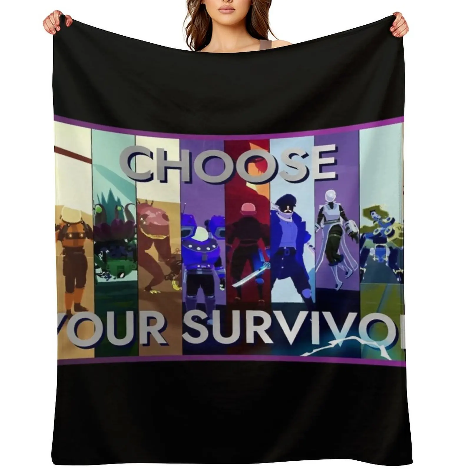 

Choose Your Survivor, Rosk Of Rain 2 Throw Blanket sofa bed Soft Beds Custom Sofa Quilt Blankets