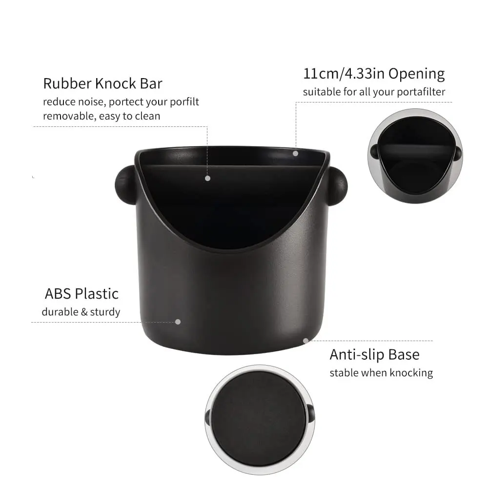 CAFEMASY Coffee Knock Box Espresso Bucket High Quality Coffee Knock Box With Removable Knock Bar Professional Home Barista Tools