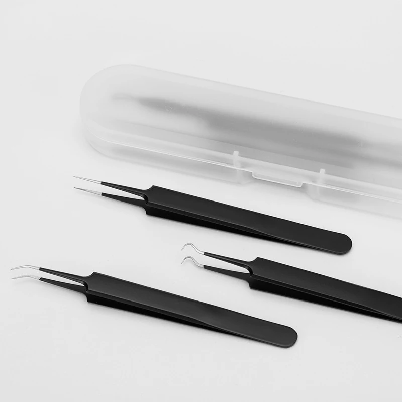 Schwarz Akne Nadel Akne Gerät Doppelköpfige Edelstahl Schönheit Nadel Akne Clip Akne Nadel Zelle Clip Mitesser Entfernung