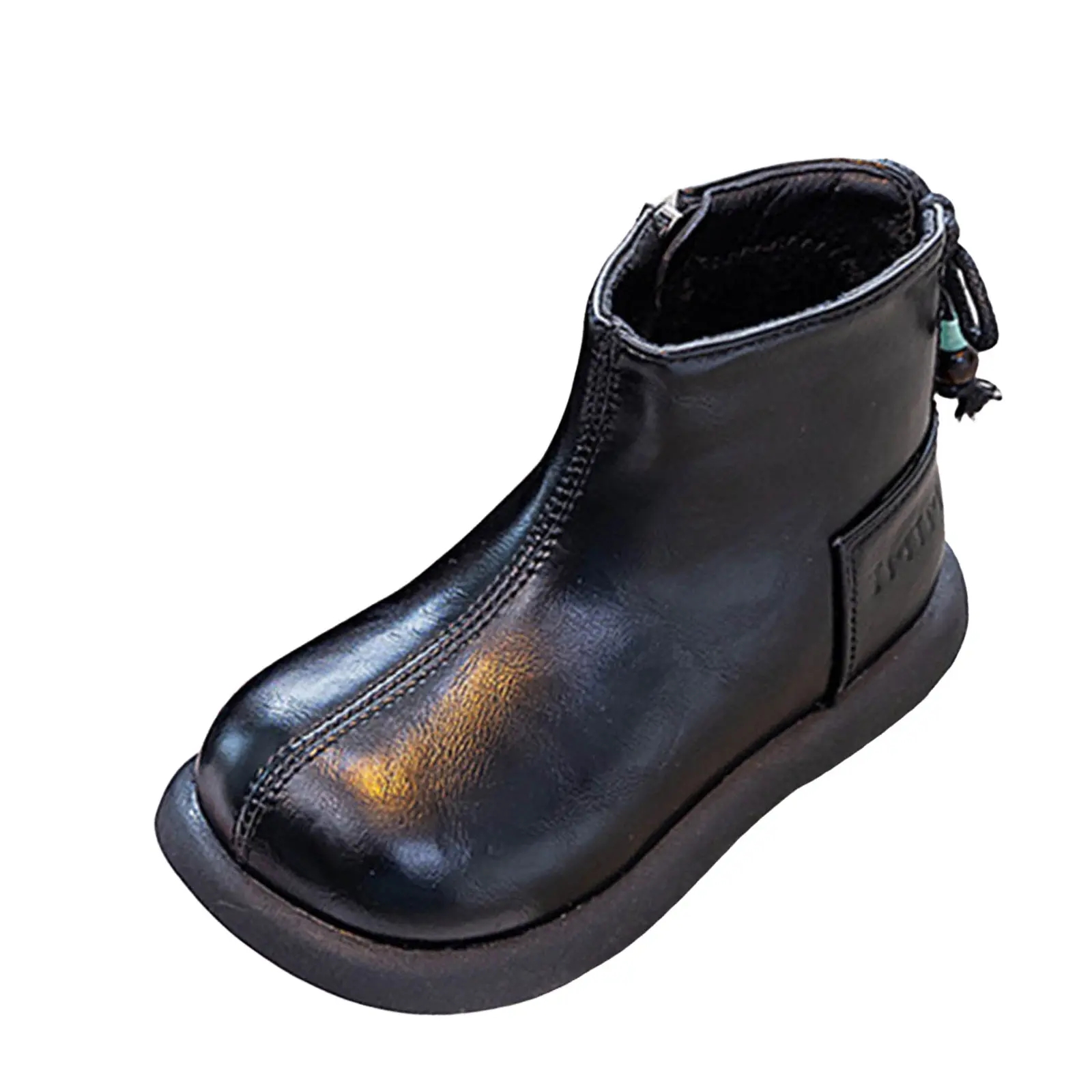 

Girls' Boots Girls Plush Thick Ankle Boots Medium To Large Childrens Ankle Boots Girls Fashionable Horse Riding Boots for Kids