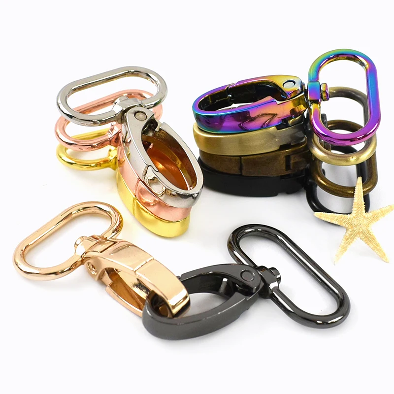 

50Pcs 16-38mm Metal Swivel Lobster Clasp Bag Strap Buckle Roating Snap Hook Connector for Handbag Purse DIY Hardware Accessories