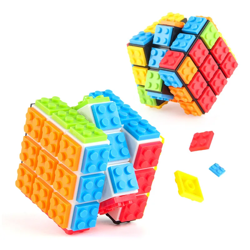 Building Blocks 3D Magic Puzzle Solid 3x3x3 DIY Fidget Toy Brick Anti Stress Relief Sensory ADHD Educational Game for Kids Adult