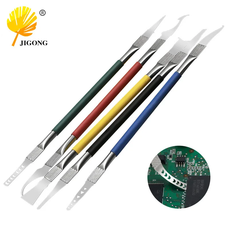 5 pcs CPU pry knife, disassemble mobile phone repair main board chip shovel, glue removal tool, hook knife glue scraper