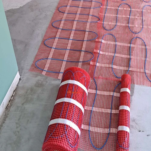 Imagen 2 del producto Kit de tapete de malla de fibra de vidrio con calefacción de doble núcleo radiante eléctrico, 230V, 150W/M2, sistema para azulejos, piedra de porcelana cerámica