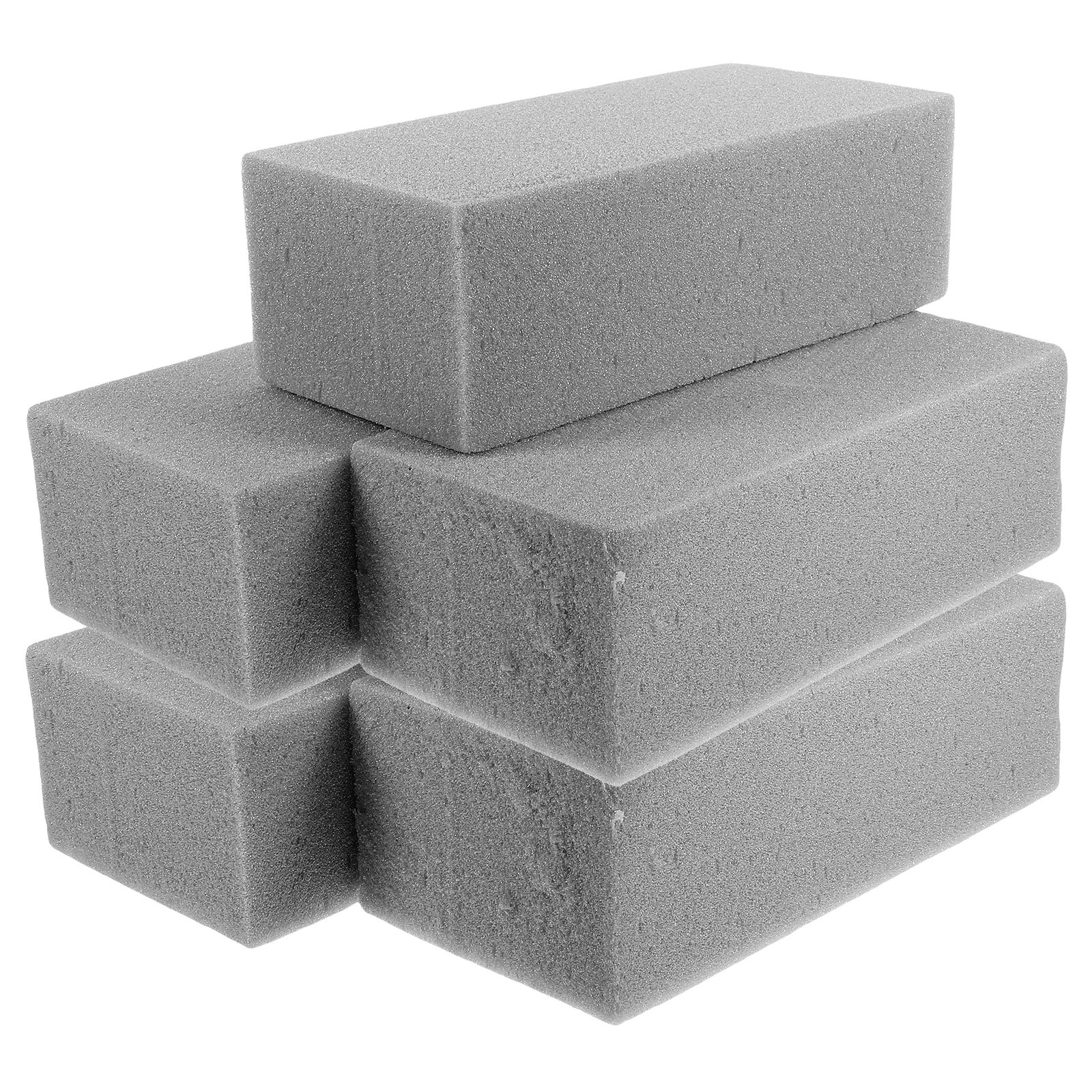 

5pcs Gray Dry Flower Mud Reusable Foam Blocks High Density Floral Arrangement Craft Supplies Sturdy Elastic Foam Board for