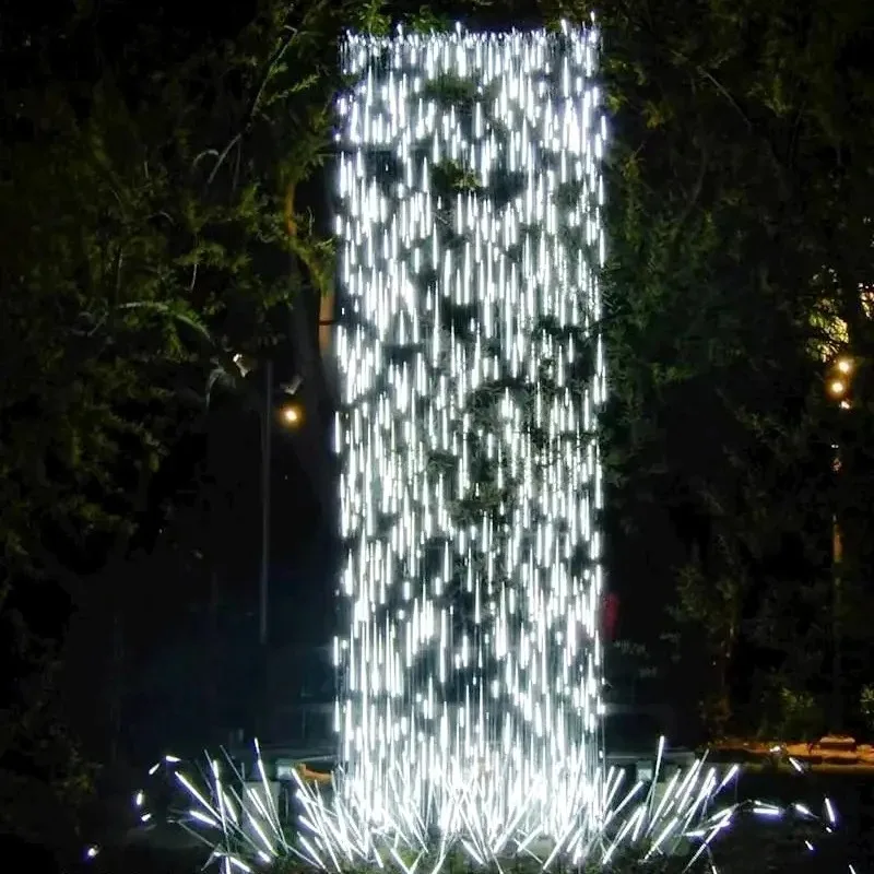 Outdoor Commercial Art Exhibition Scenic Area Dynamic Lighting Emitting Diode Waterfall Style Landscape Lighting 80 IP65