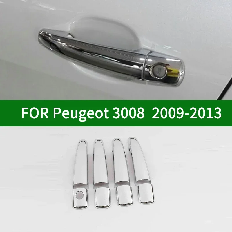 

Для Peugeot 3008 2009-2013, аксессуар, хромированные, серебристые, накладки на дверные ручки автомобиля, отделка 2010 2011 2012