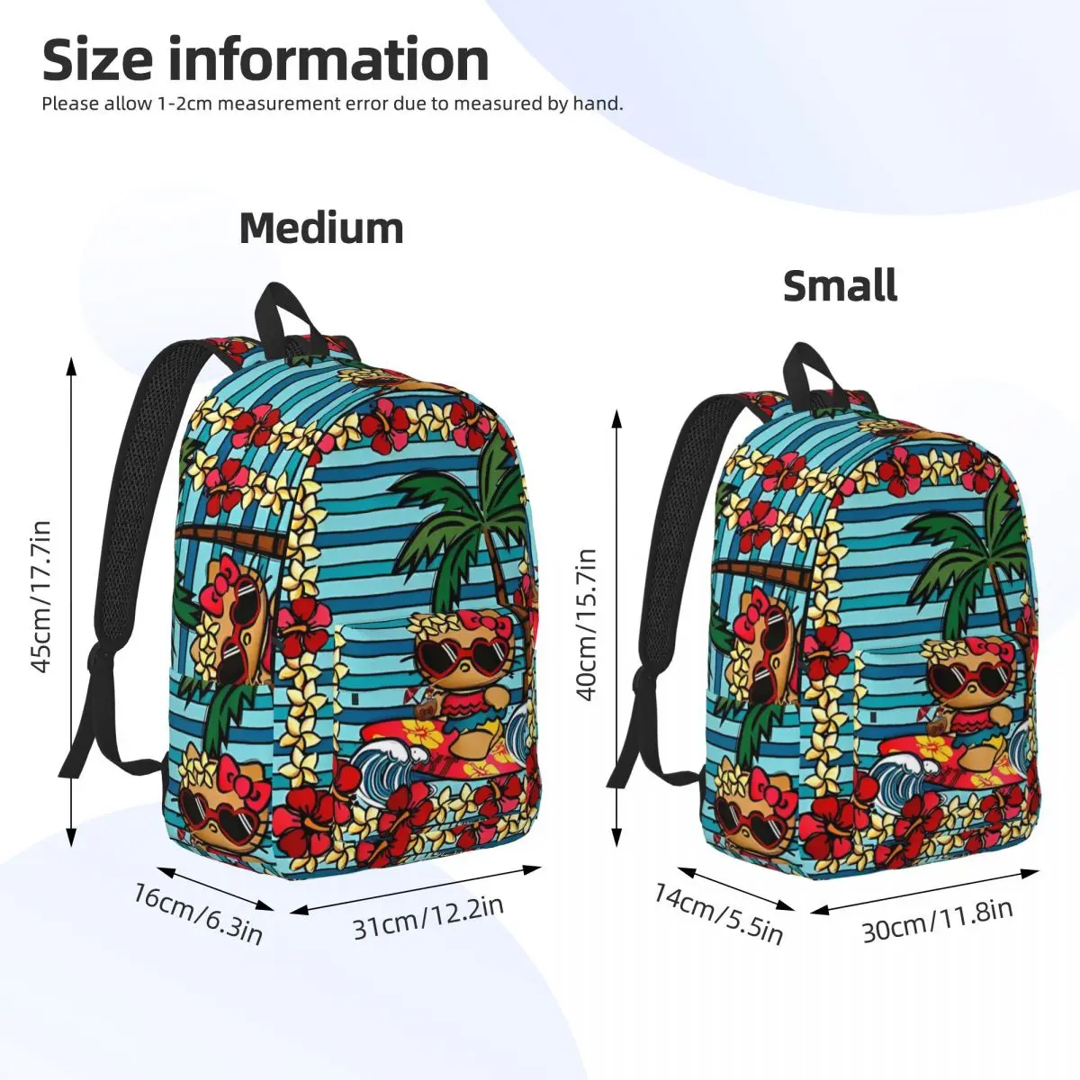 Hello Kitty Cute Cartoon Backpack Leisure Backpacks Teen Sport Print High School Bags Design Rucksack