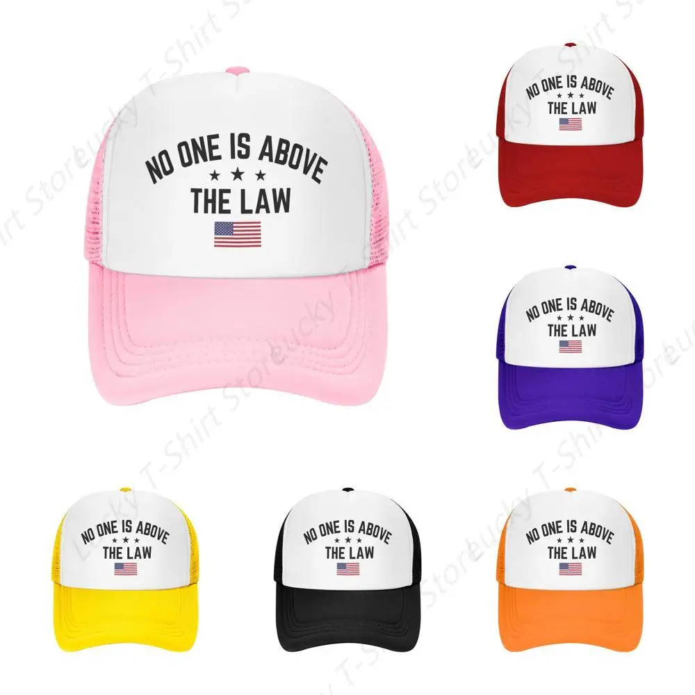 No One is Above The Law Mesh Hat Men Women Baseball Cap Funny Trucker Hats Unisex Ball Dad Caps for Casual Daily GYM Headwear