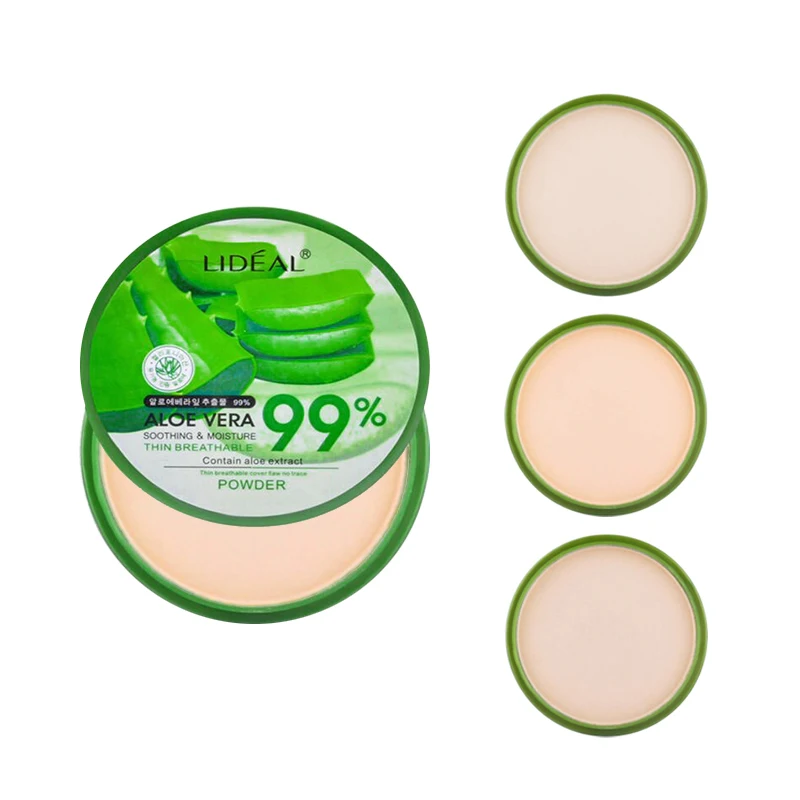 Aloe Vera Soothing Powder Waterproof Moisturizing Concealer Foundation Solid Make Up Oil Control Face Makeup Cosmetics