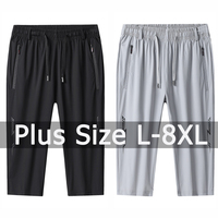 Big Size Women 3/4 Quater Shorts 5XL 6XL 7XL 8XL 150kg Spring Summer Sweatpants Plus Size Women Clothing Elastic Waist 플러스 사이즈