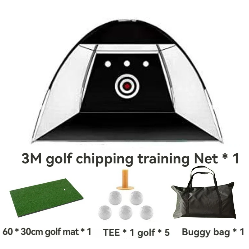 Prática de golfe portátil Training Net Cage, Indoor e Outdoor Batting Tent Target, Driving Swing Tent, 3m