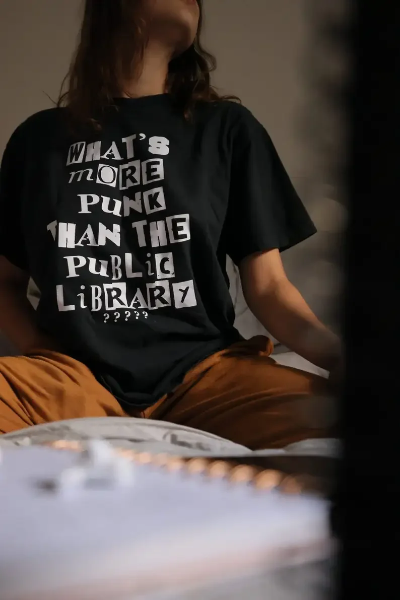 What’s more punk than a Public library Unisex T/ Banned books/ 100% Ringspun Cotton.shirt