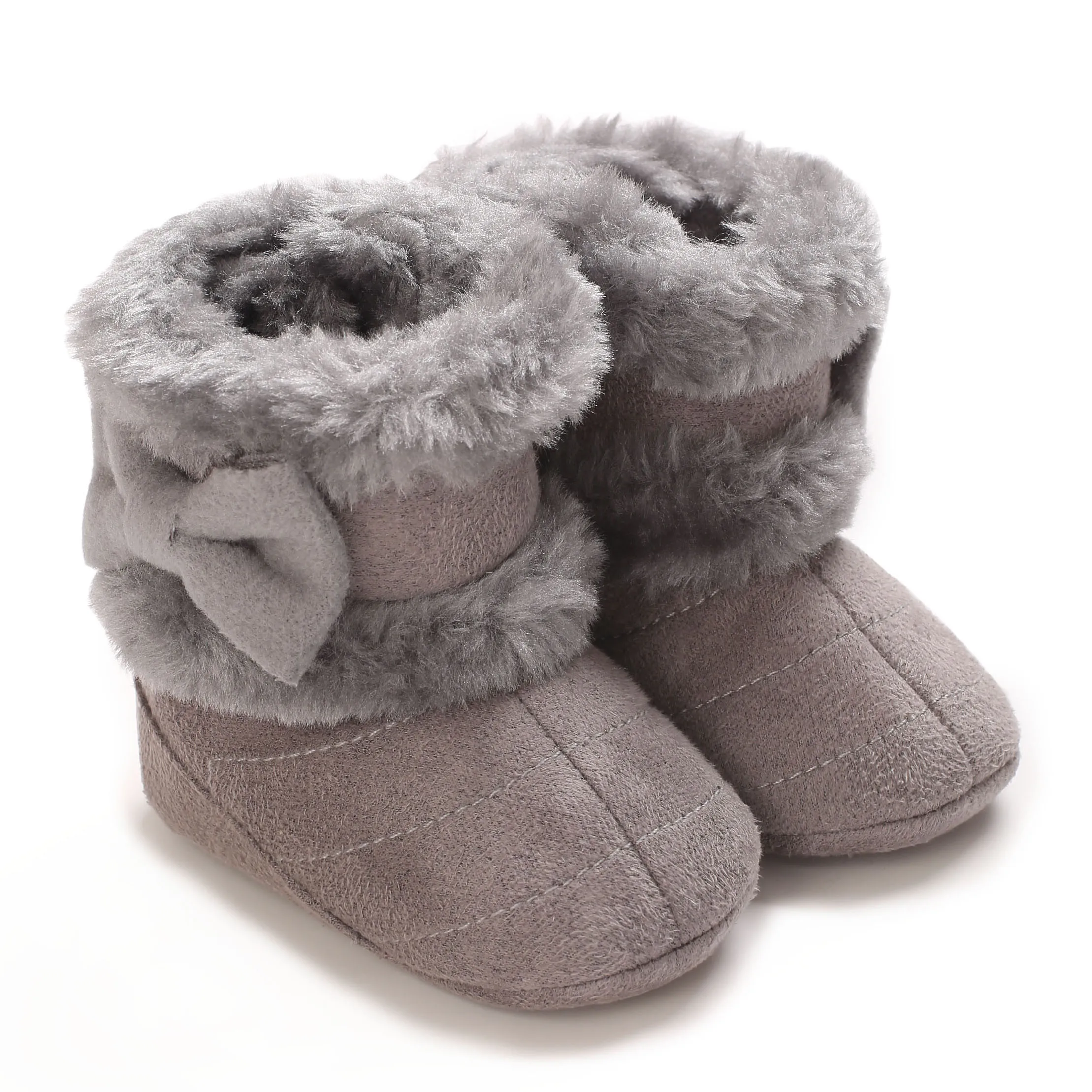 الشتاء الطفل أحذية الثلوج أحذية أطفال مع سميكة وقطيفة العزل المضادة للانزلاق لينة وحيد أحذية التعلم الأحذية القطنية