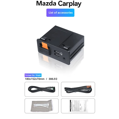 USB-адаптер P2 для Apple CarPlay и Android для Mazda 2 3 6 CX30 CX5 CX8 CX9 MX5 — изображение продукта
