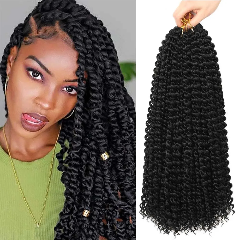 

Волосы Passion Twist, 18 дюймов, 5 упаковок, волнистые волосы, вязанные крючком, вьющиеся плетеные волосы для бабочек, локоны, длинные, синтетические, связанные крючком