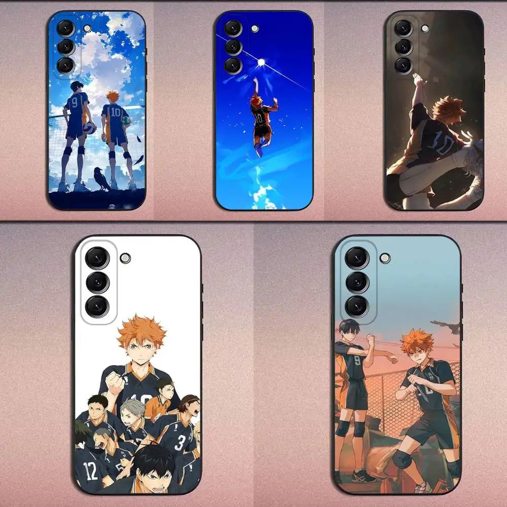 

Anime H-Haikyuu Karasuno Phone Case For Samsung Galaxy A20,A21s,A22,A31,A32,A52,A53,A72,73,A80 Soft Black Cover