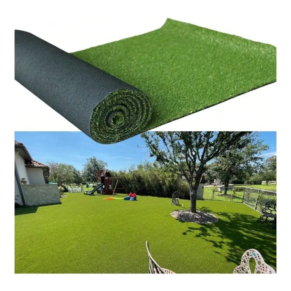 

Synthetic Artificial Grass Turf 0.8inch, Thick Faux Grass Indoor Outdoor Landscape Lawn Pet Dog Turf Carpet Garden Backyard Bal
